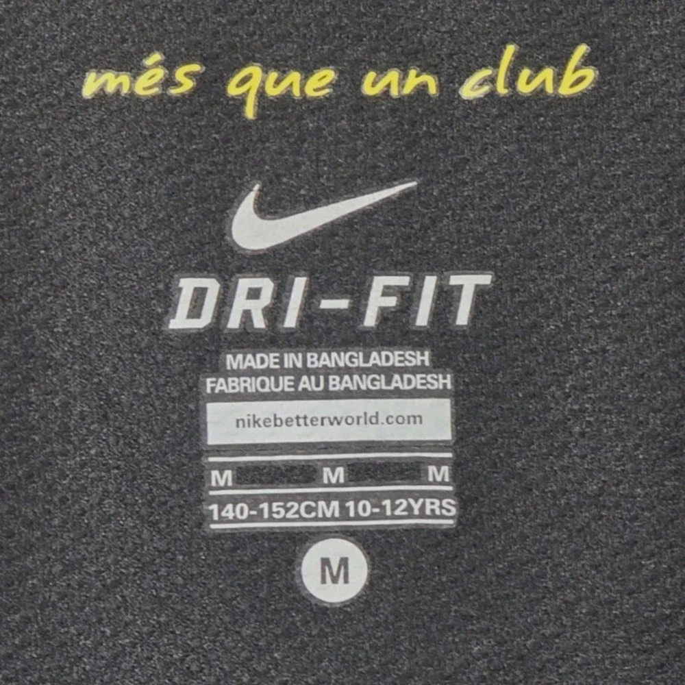 Nike FC‎ Barcelona Soccer Jersey Kids Med Black 2011-12 Qatar Foundation Away